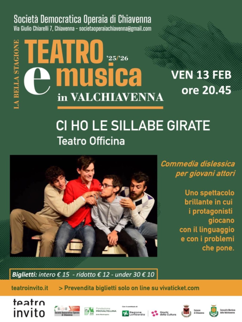 “Ci ho le sillabe girate”: una commedia che affronta la dislessia con ironia