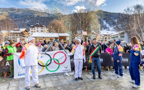 La fiamma olimpica coinvolge Aprica e Corteno Golgi