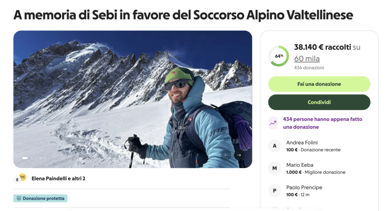 Raccolta fondi in memoria di Sebastiano Erba: già 37mila euro donati