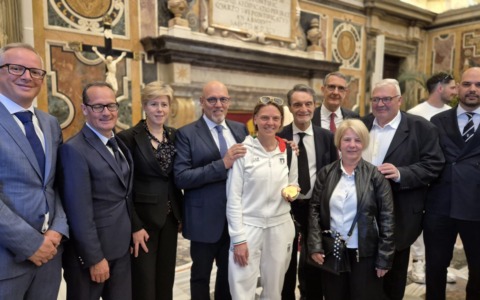 Fontana e Sertori incontrano Papa Leone XIV con atleti olimpici
