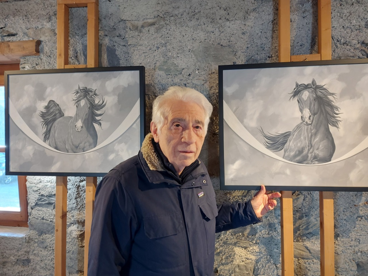 Glicerio Mezzani espone animali e volatili delle montagne