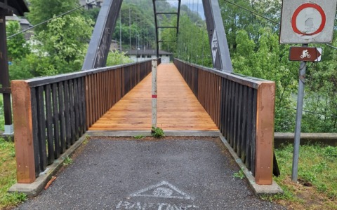Terminata la passerella ciclopedonale di Tresenda