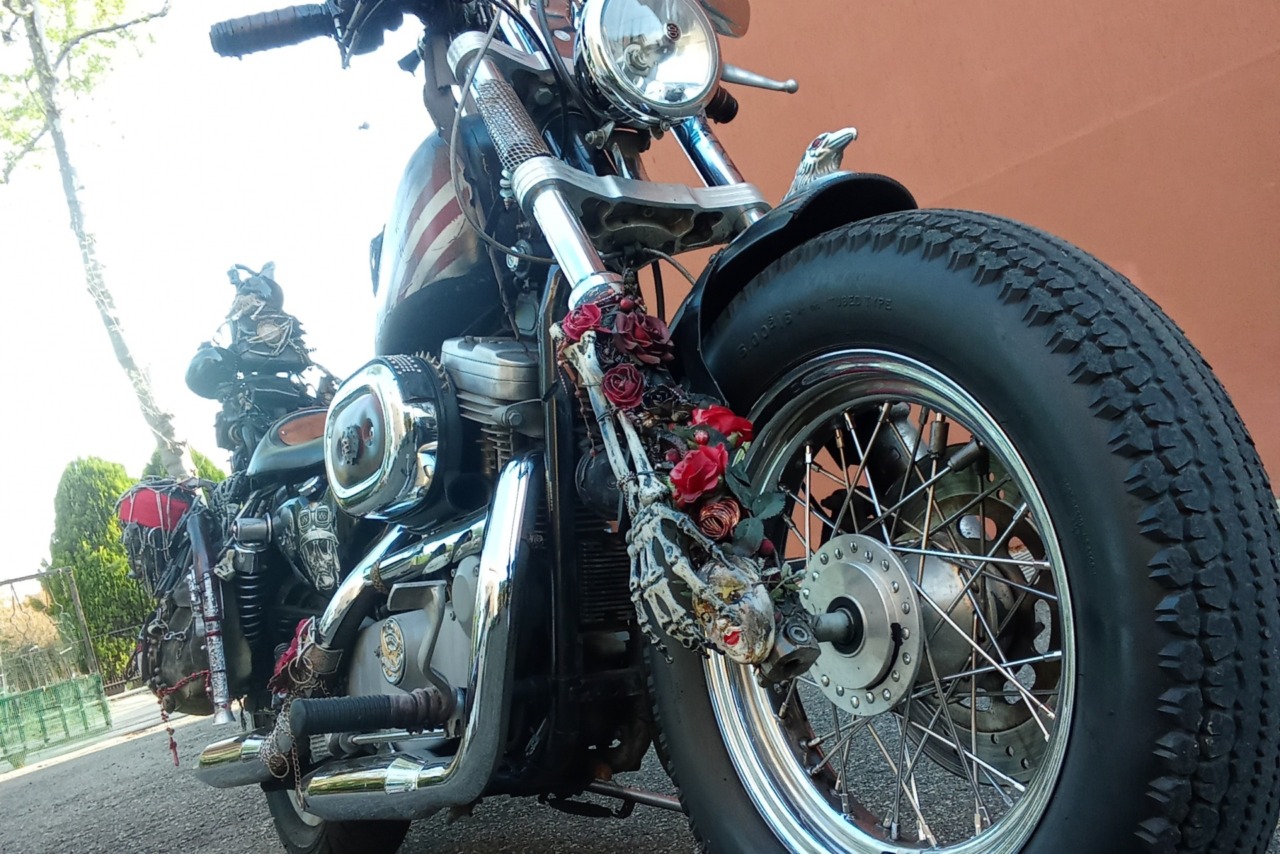 La Harley Davidson di Johnny Depp in mostra a Sondrio