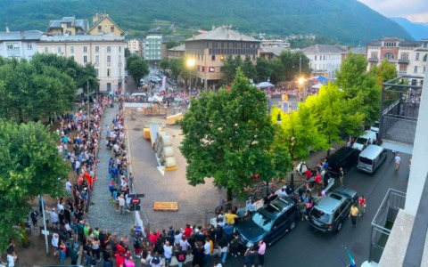 Spettacolo di moto da trial a Tirano
